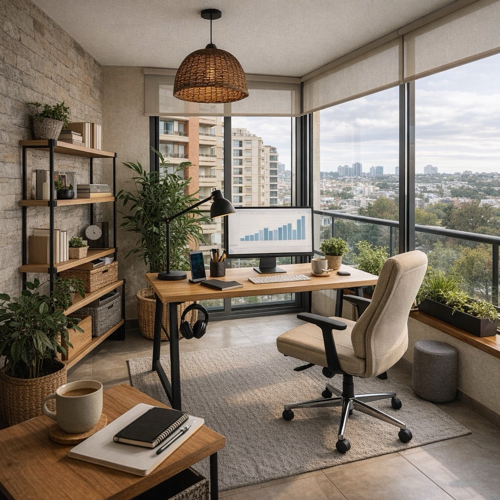 Terrazas acristaladas para teletrabajo con luz natural y confort acustico